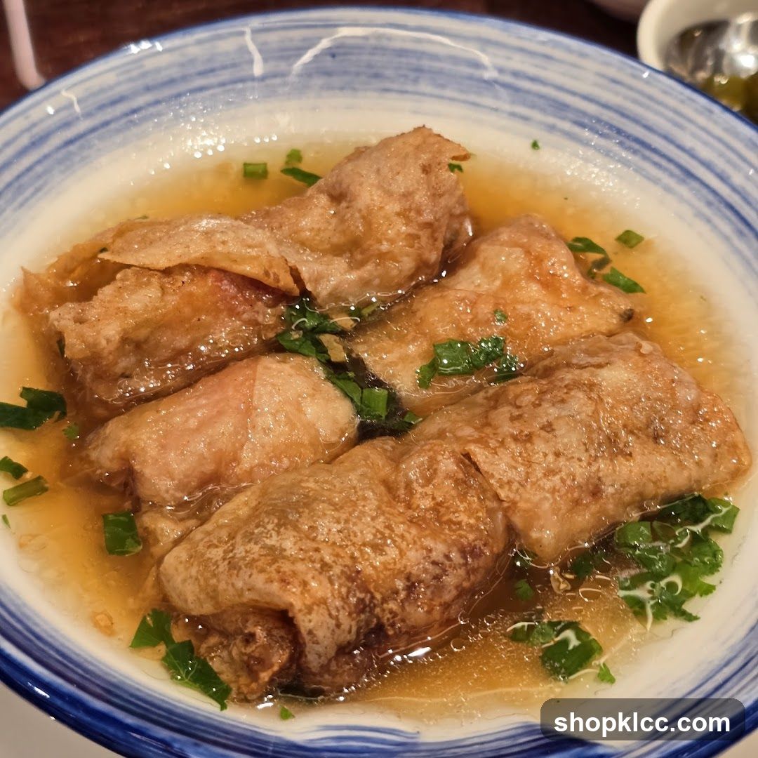 Fried Tofu Rolls in Broth