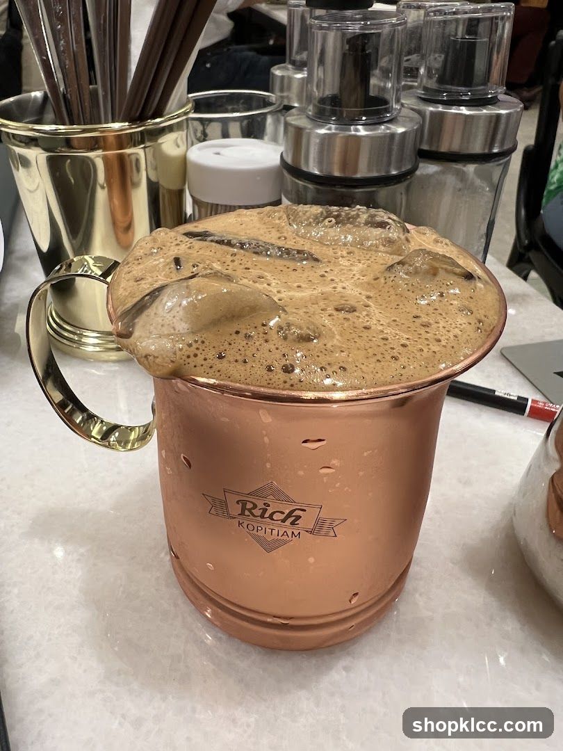 Iced Coffee in Copper Mug