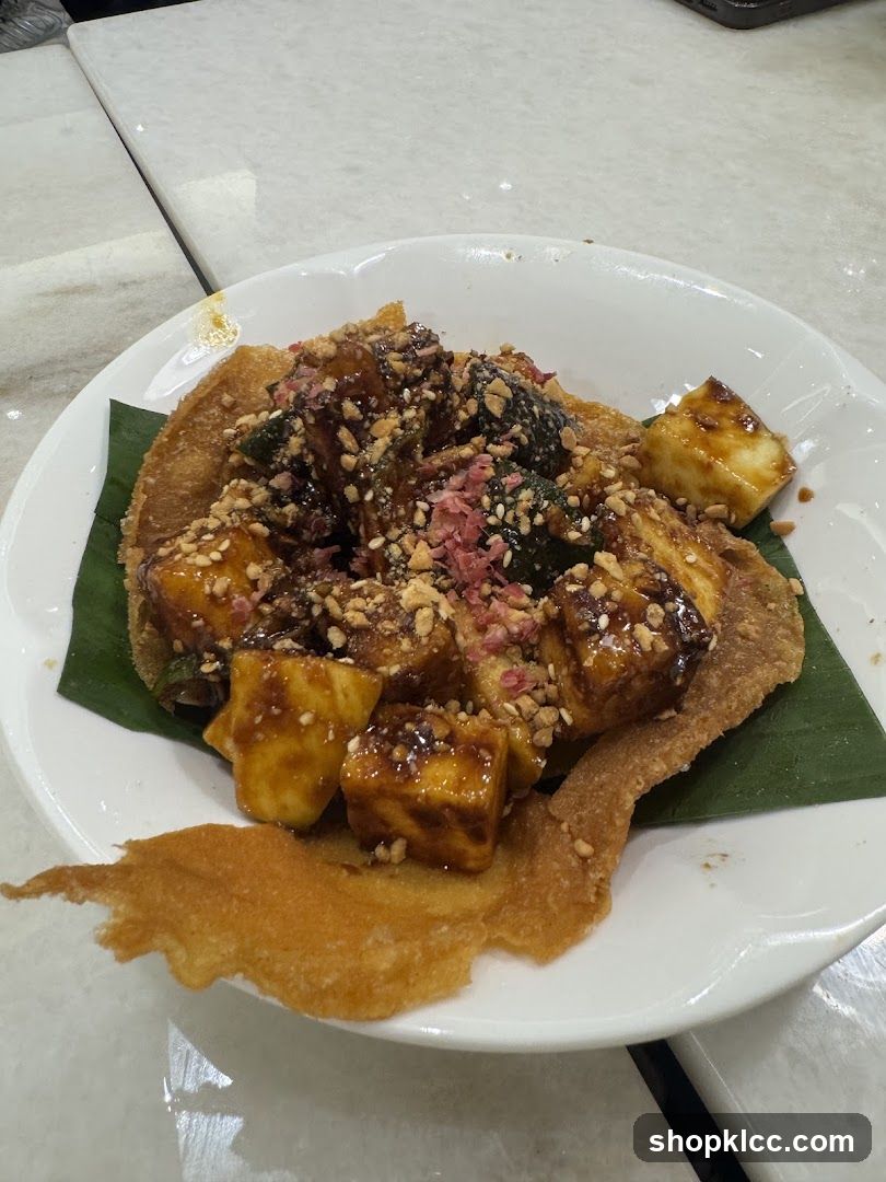 Fried Tofu with Sauce and Peanuts