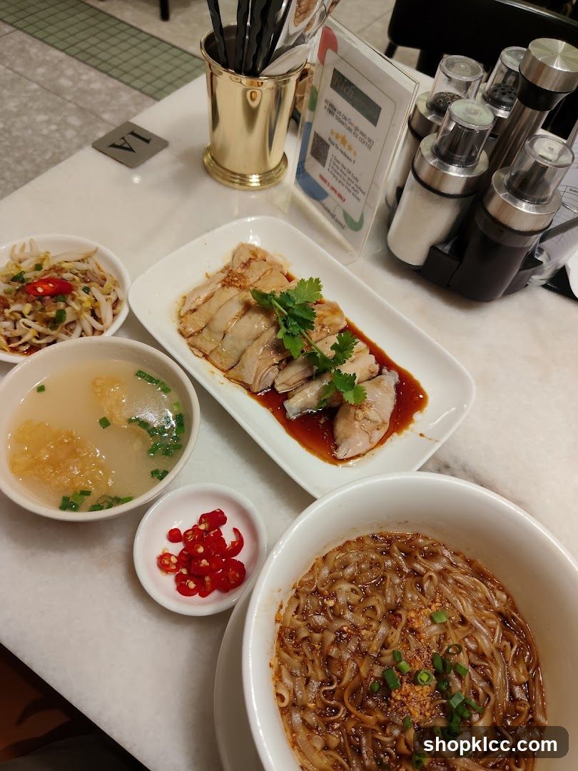 Hainanese Chicken Rice and Noodles