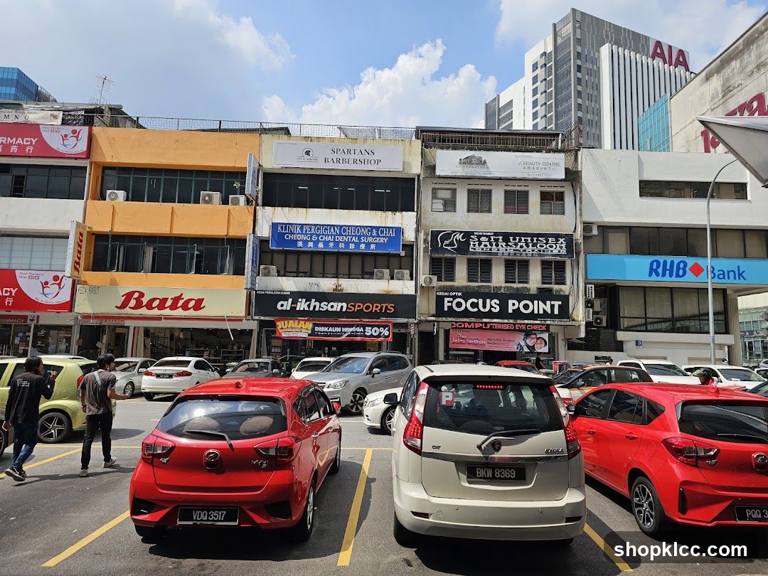 Street View with Shops and Cars