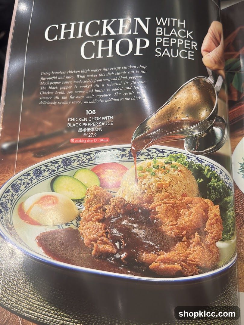 CHICKEN CHOP WITH BLACK PEPPER SAUCE
