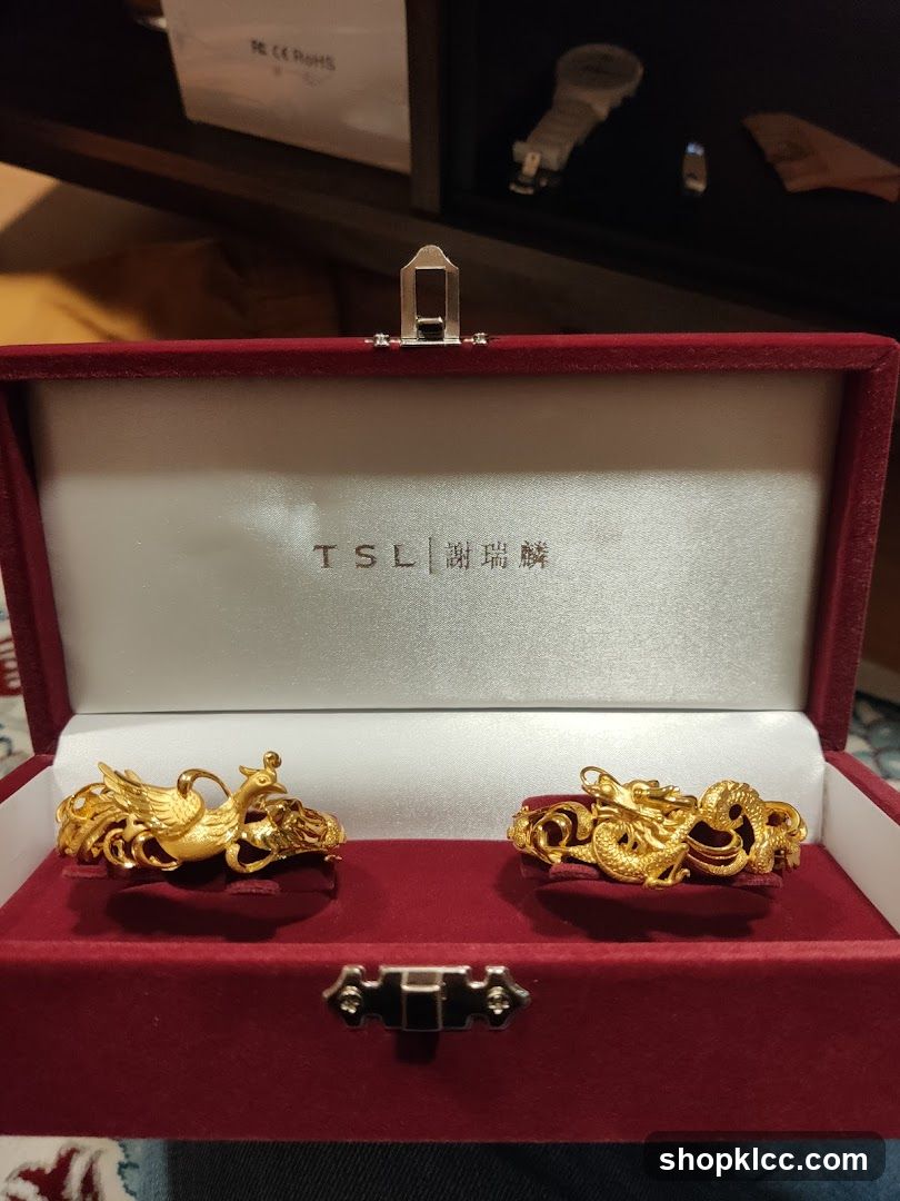 TSL Jewelry Box with Dragon and Phoenix Bracelets