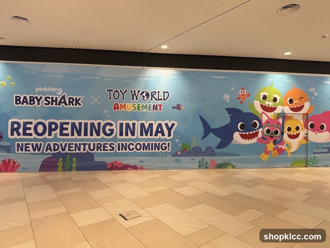Baby Shark Toy World Amusement Reopening Banner