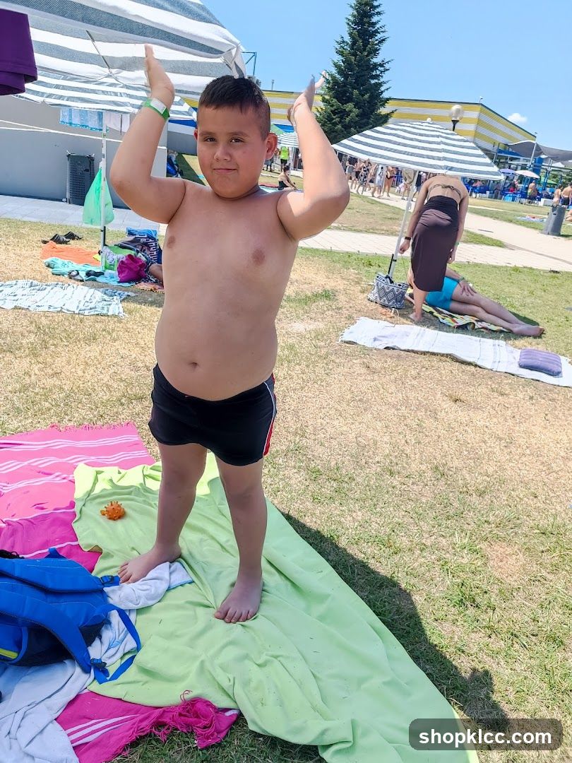 Boy at the water park