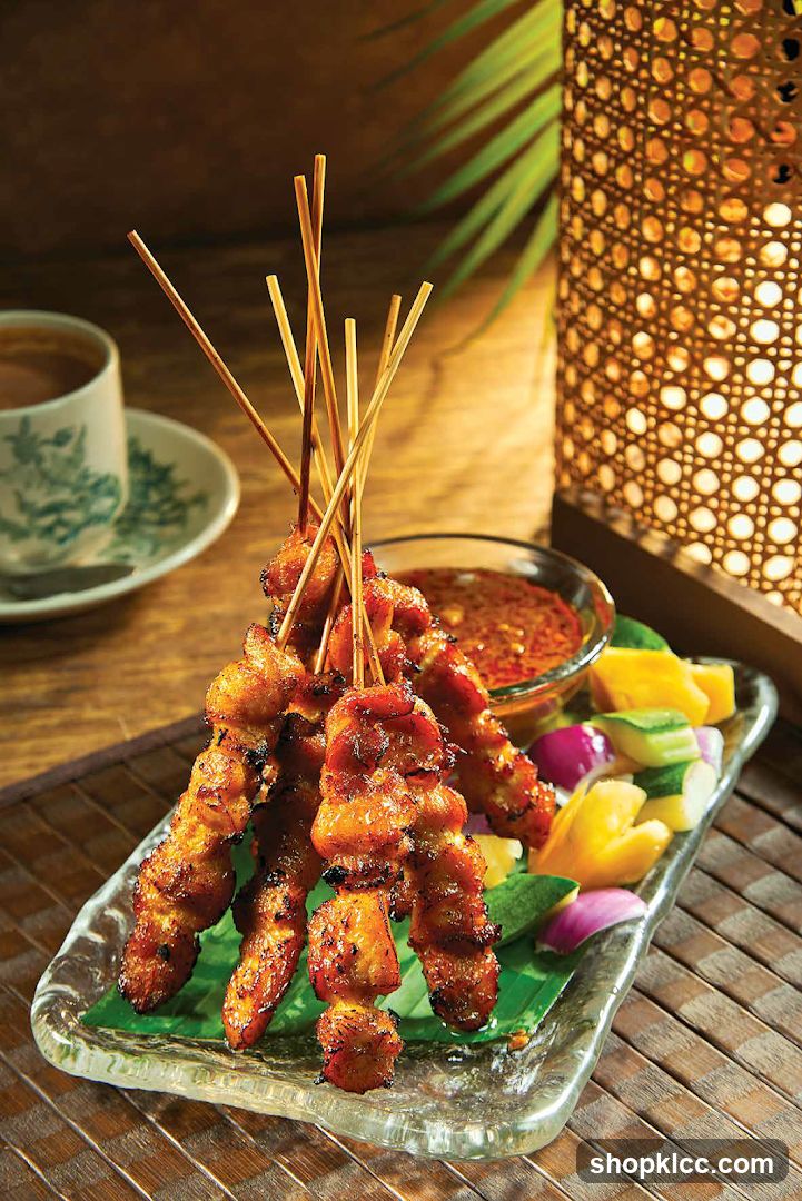 Chicken Satay with Peanut Sauce and Accompaniments