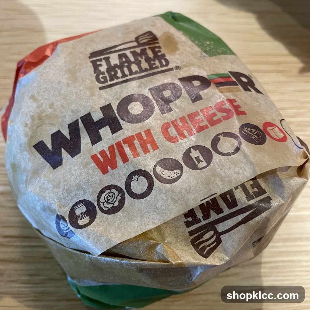 Whopper with Cheese Burger Wrapper