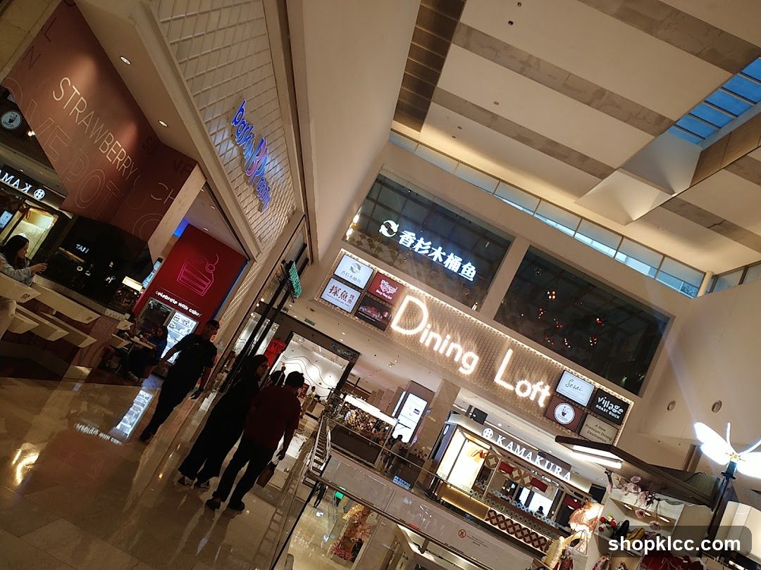 Mall Interior with Dining and Shops