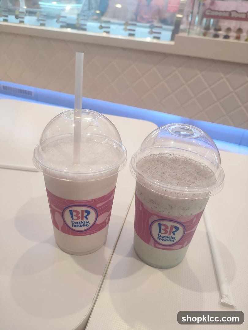Baskin Robbins Milkshakes