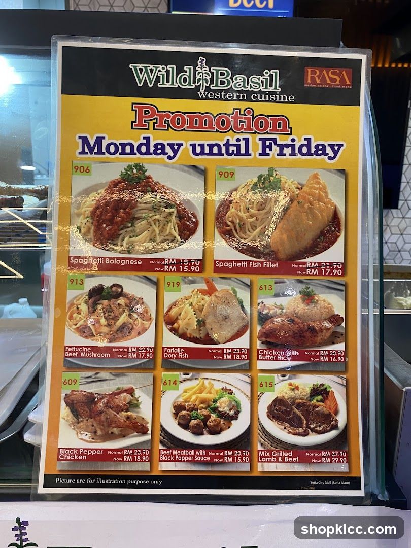 Wild Basil Western Cuisine Promotion