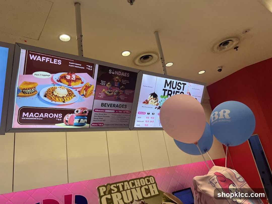 Baskin Robbins Menu