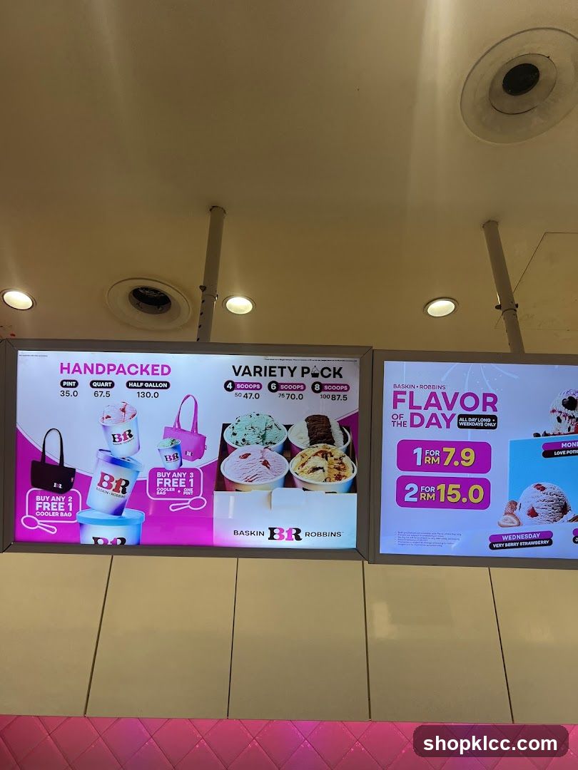 Baskin Robbins Menu