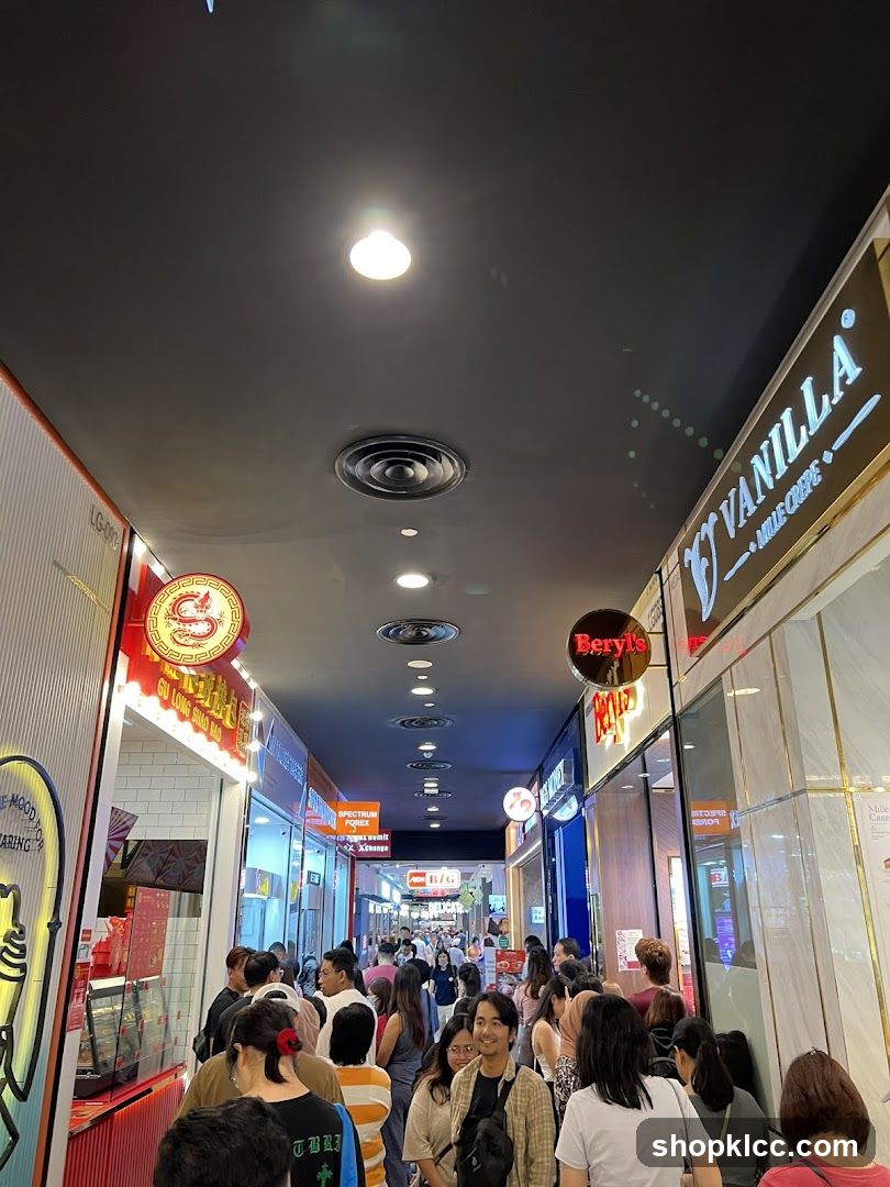 Crowded Shopping Mall Corridor