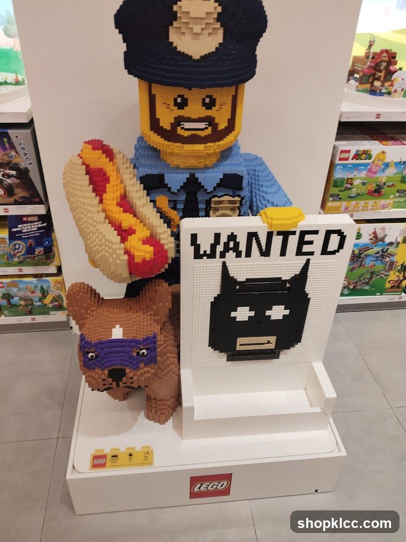 Lego Police Officer and Dog Display