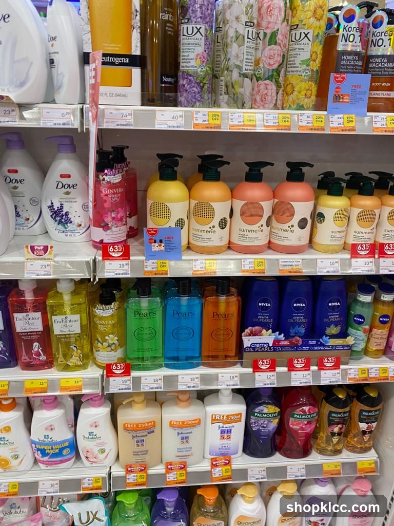 Shampoo and Body Wash Display