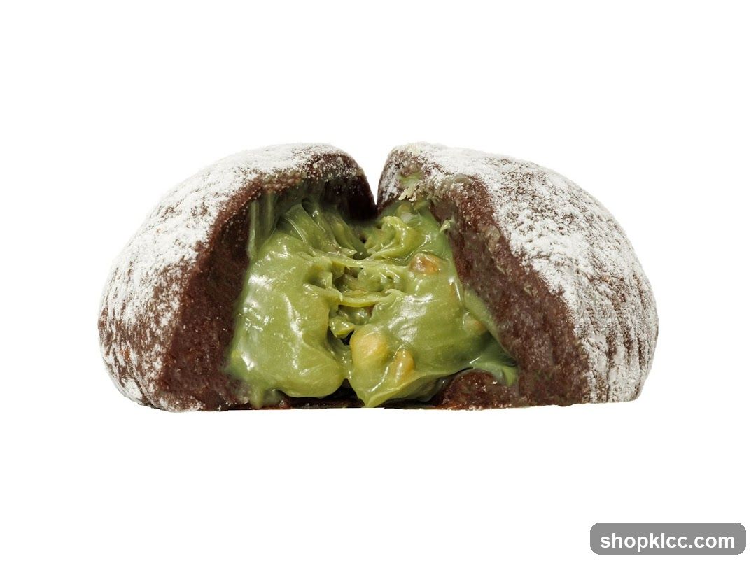 Chocolate Mochi with Pistachio Filling