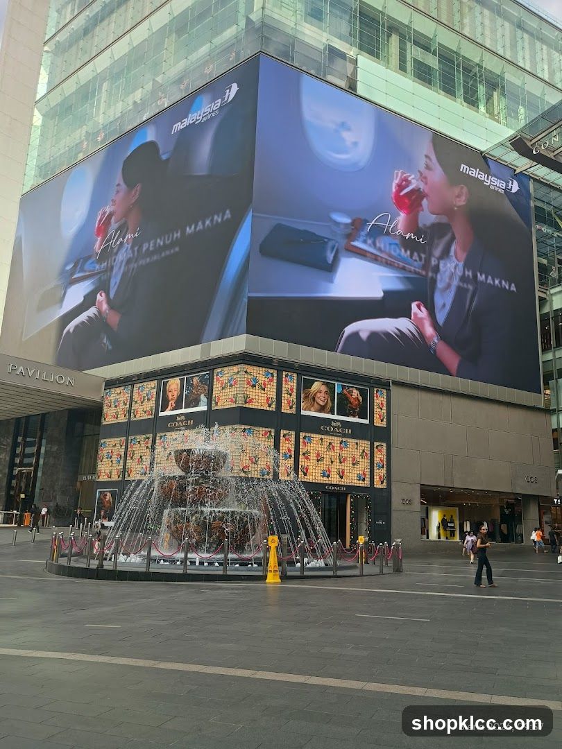 Pavilion KL Exterior with Malaysia Airlines Ad