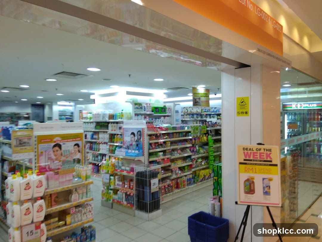 Grocery Store Interior with Promotional Display