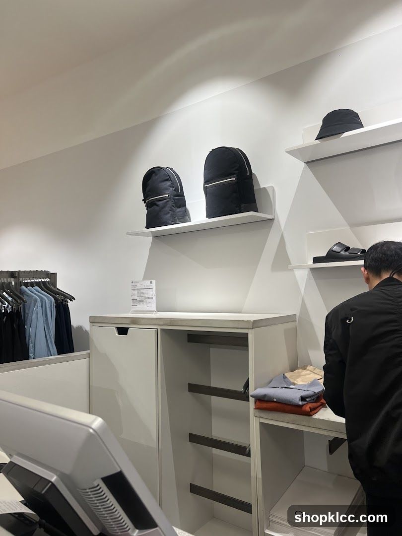 Interior of a clothing store