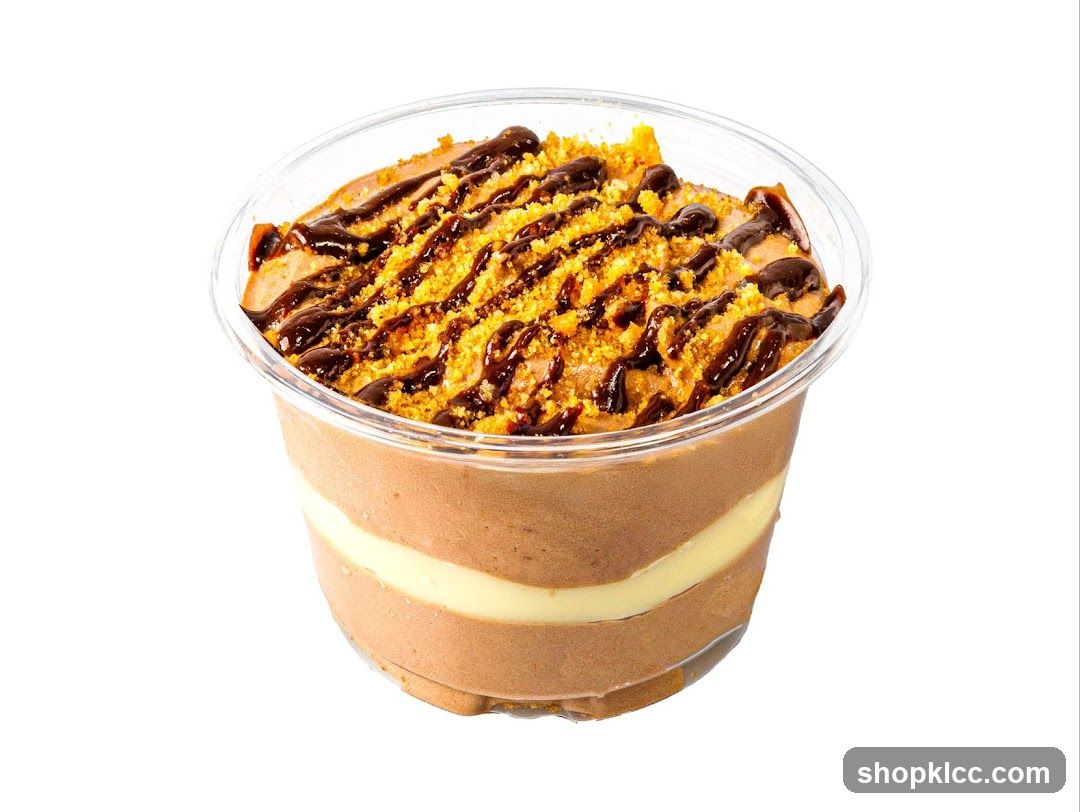 Dessert in a clear plastic cup