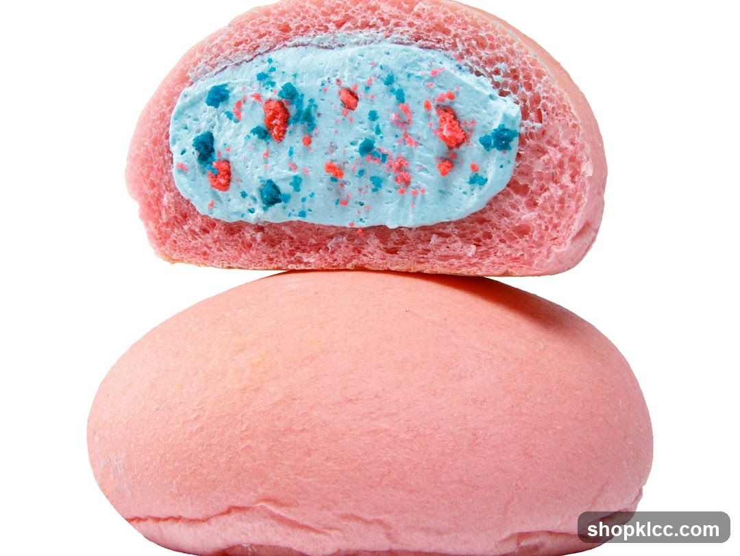 Pink Sweet Bun with Blue Filling