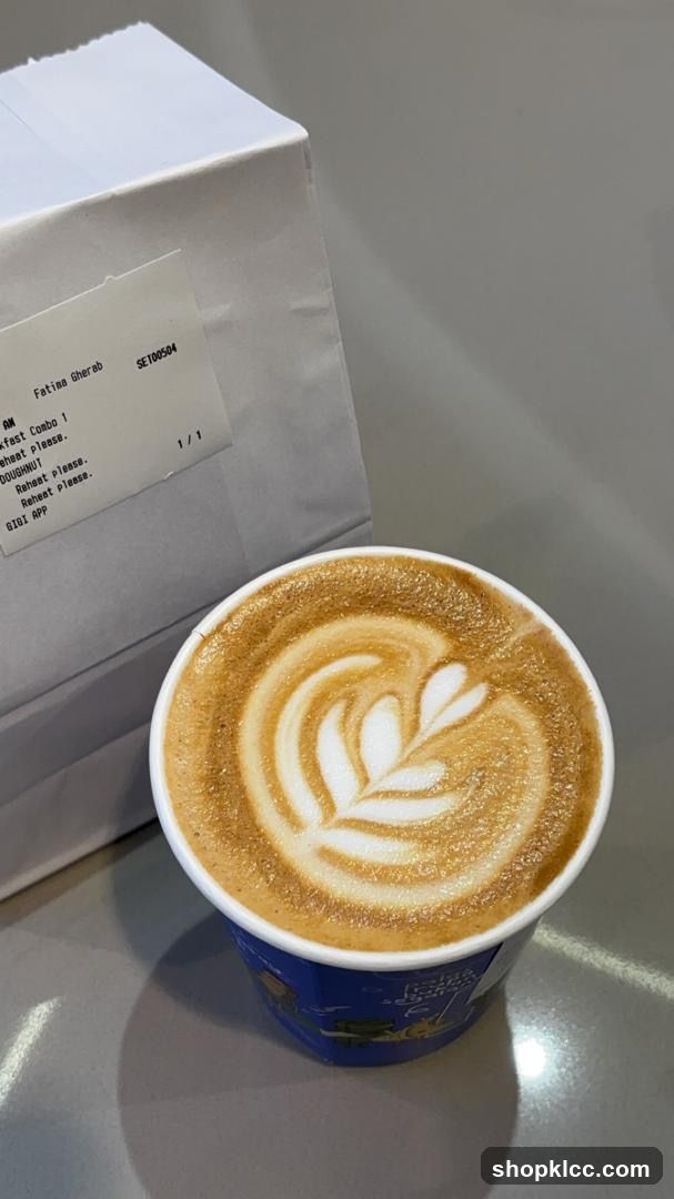Latte Art Coffee and Order Slip