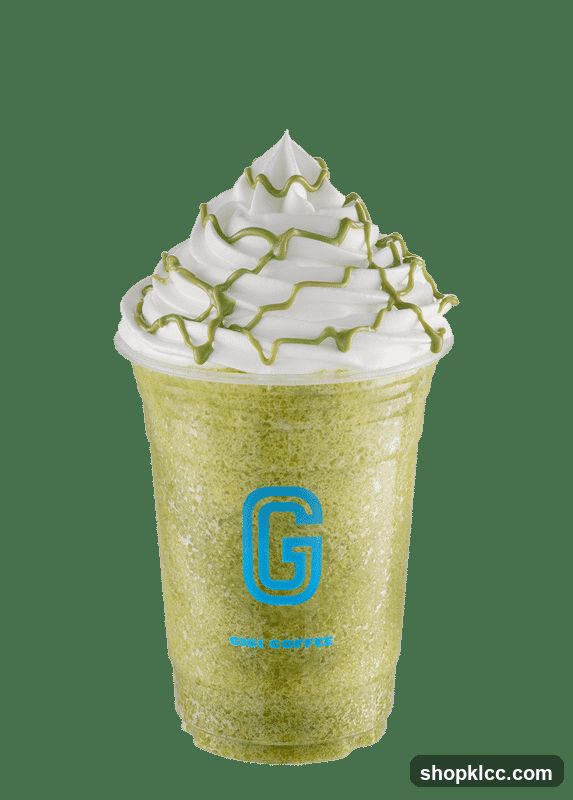 Green Frappuccino with Whipped Cream