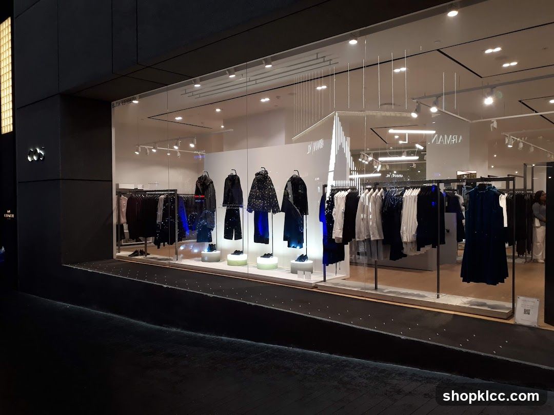 Fashion Store Exterior at Night