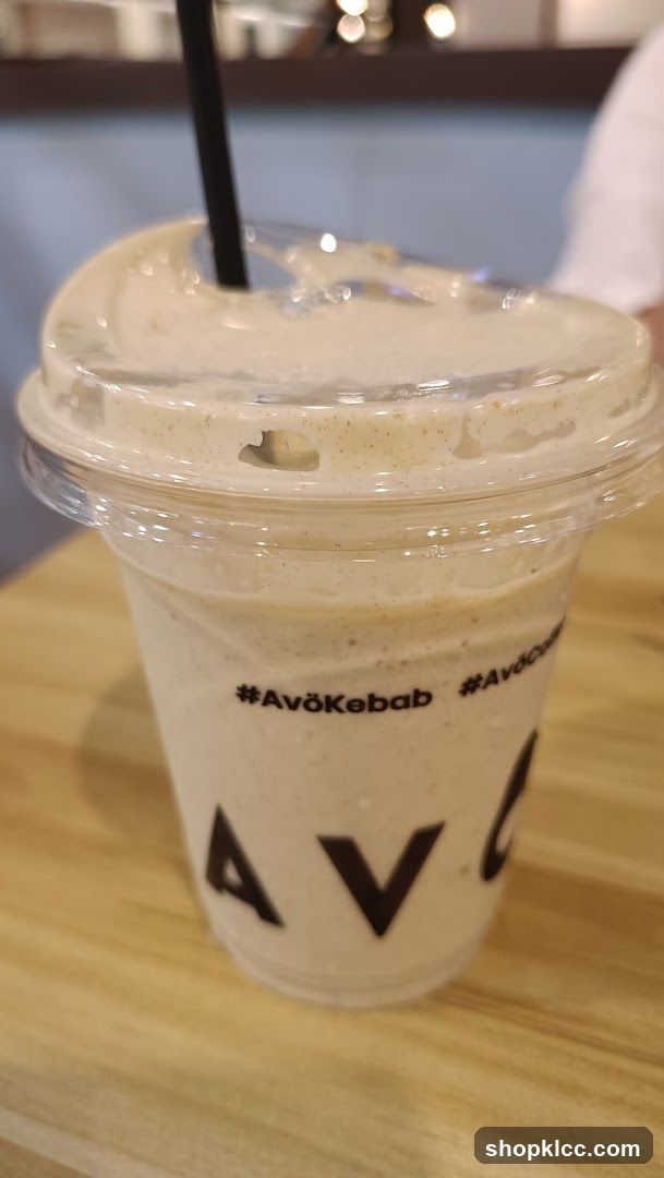 Beverage in a clear plastic cup