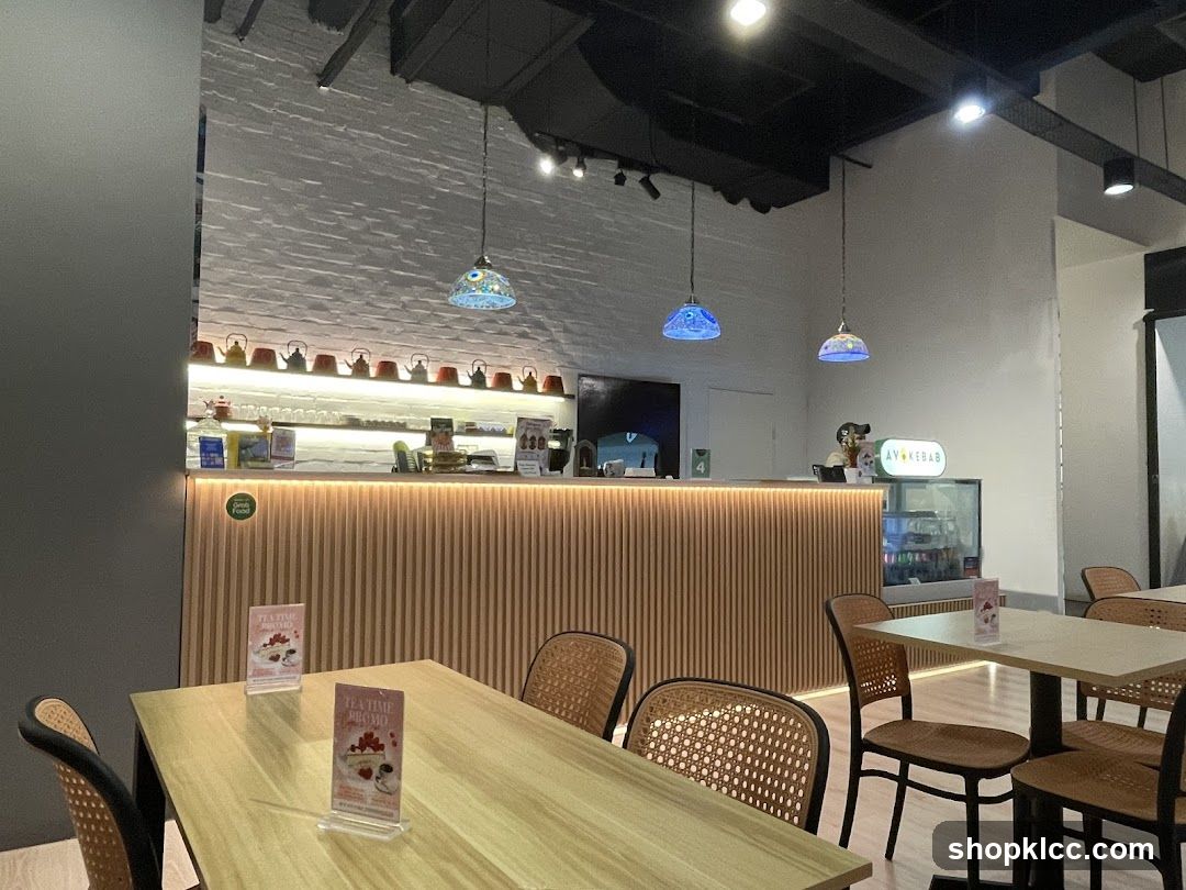 Restaurant Interior with Kebab Sign