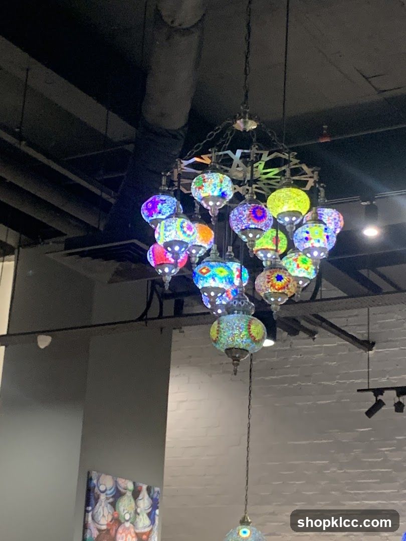 Colorful Mosaic Chandelier