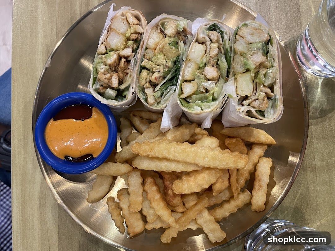 Chicken Wraps and Fries