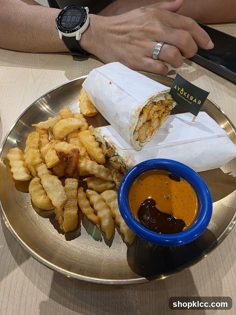 Doner Kebab with Fries and Dip