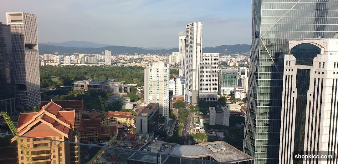 Cityscape with Skyscrapers and Greenery