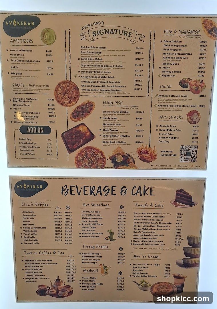 AVOKEBAB MENU