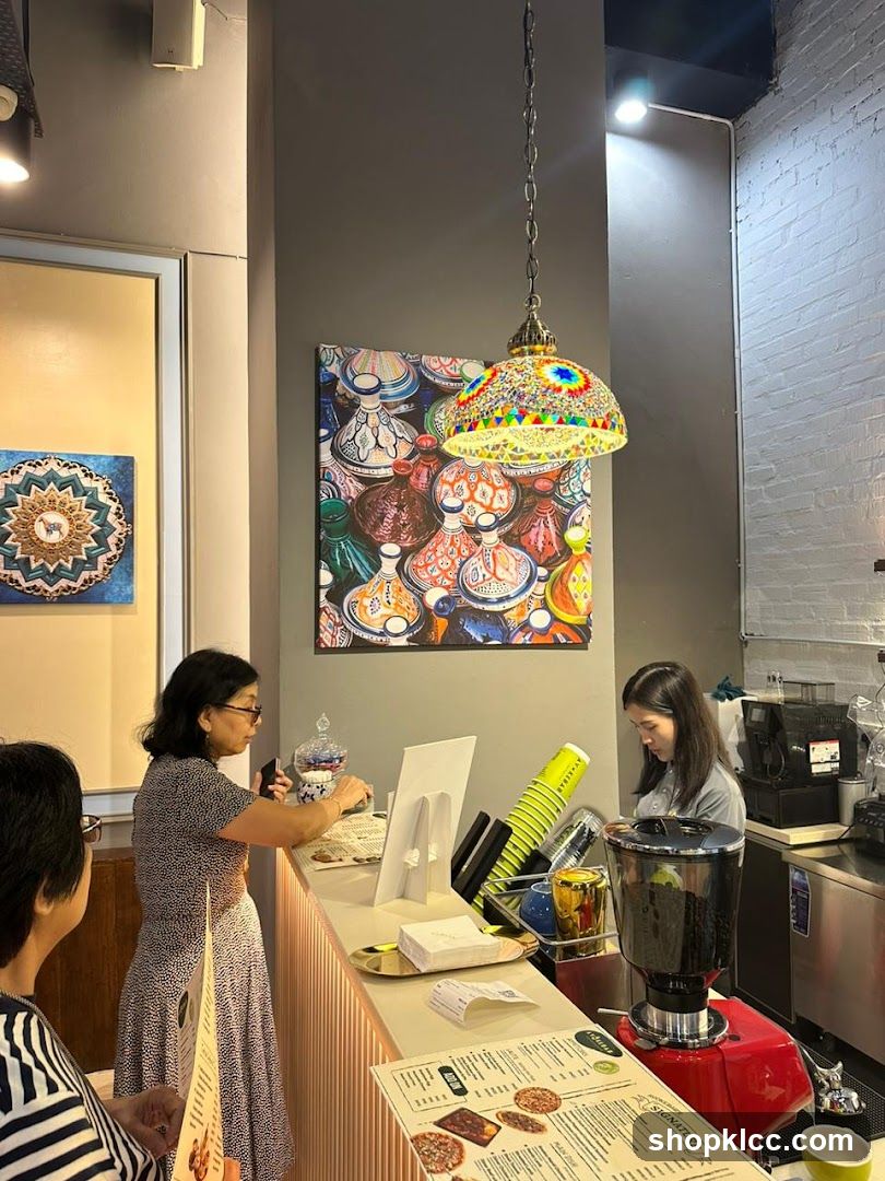 Cafe Counter with Customers