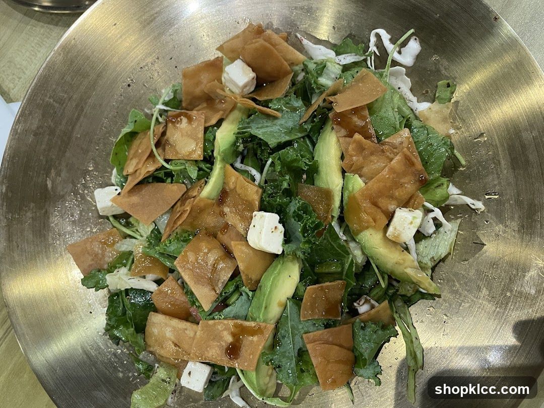 Salad with Avocado and Tortilla Chips