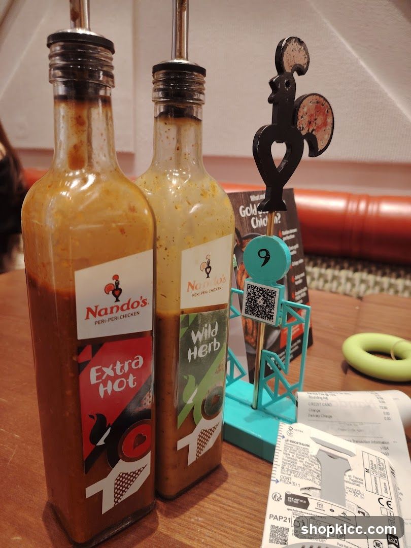 Nando's Sauces and Table Decor