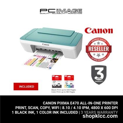 Canon PIXMA E470 All-in-One Printer Advertisement