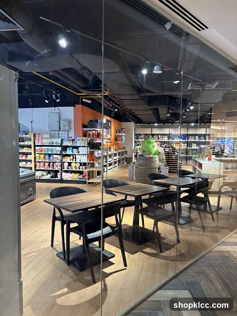 Store Interior with Seating Area