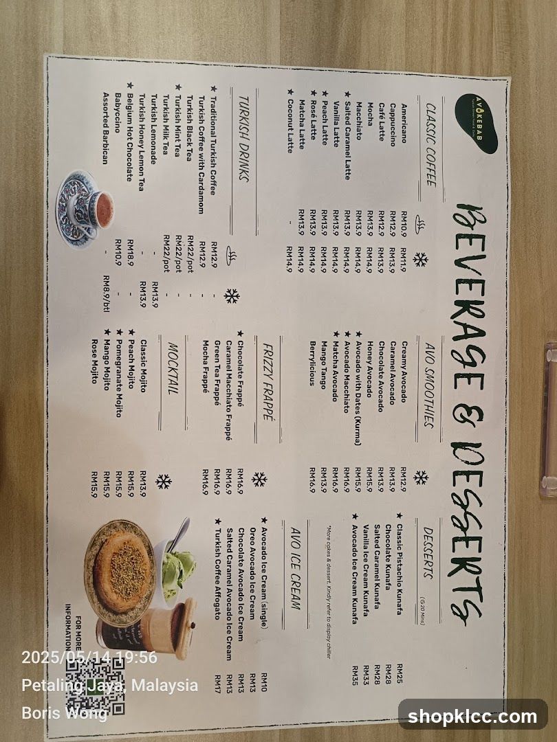BEVERAGE & DESSERTS