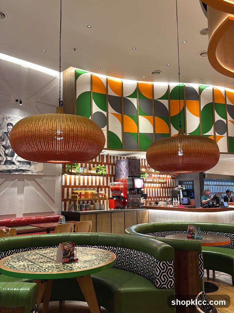 Restaurant Interior with Colorful Decor