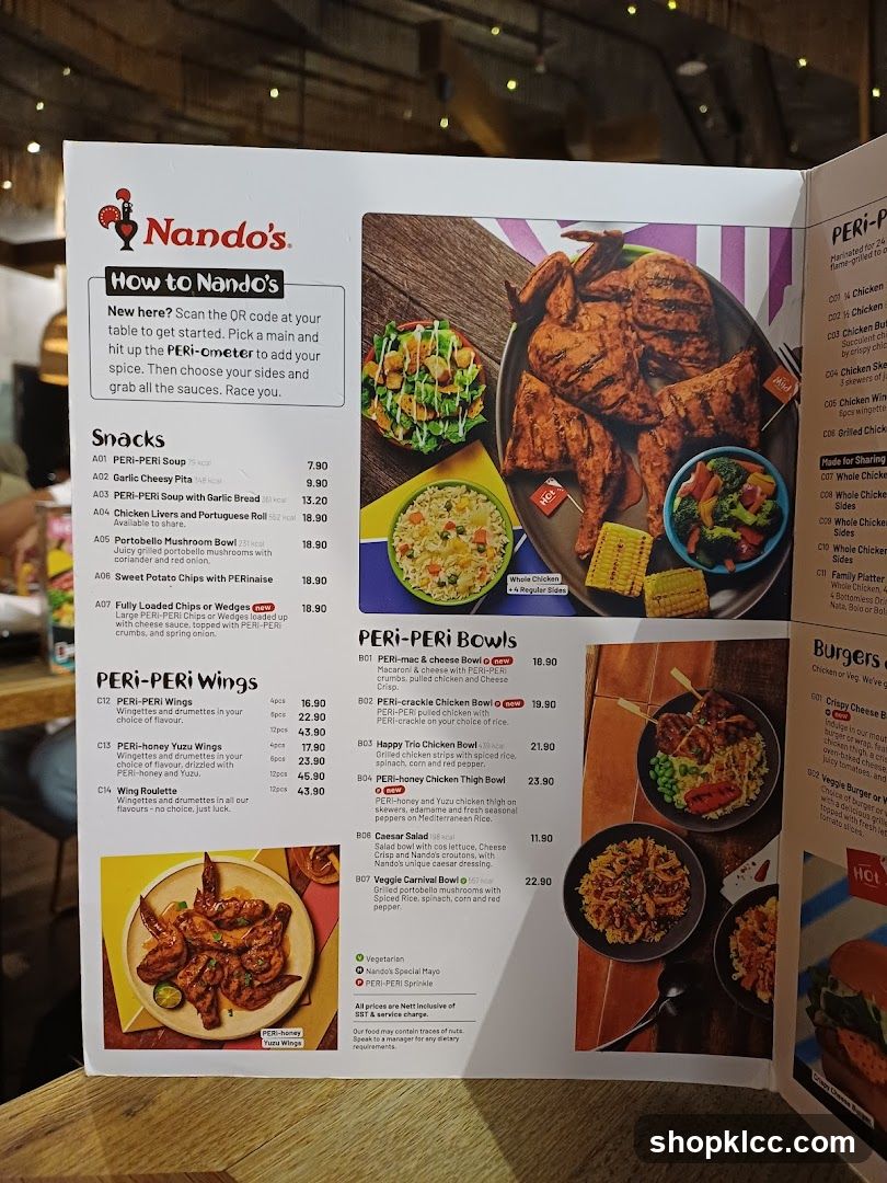 Nando's Menu