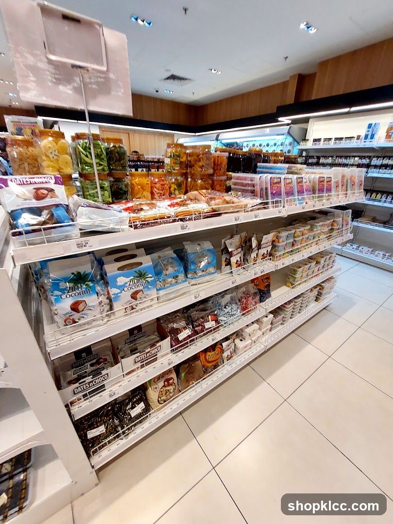 Confectionery aisle in a store
