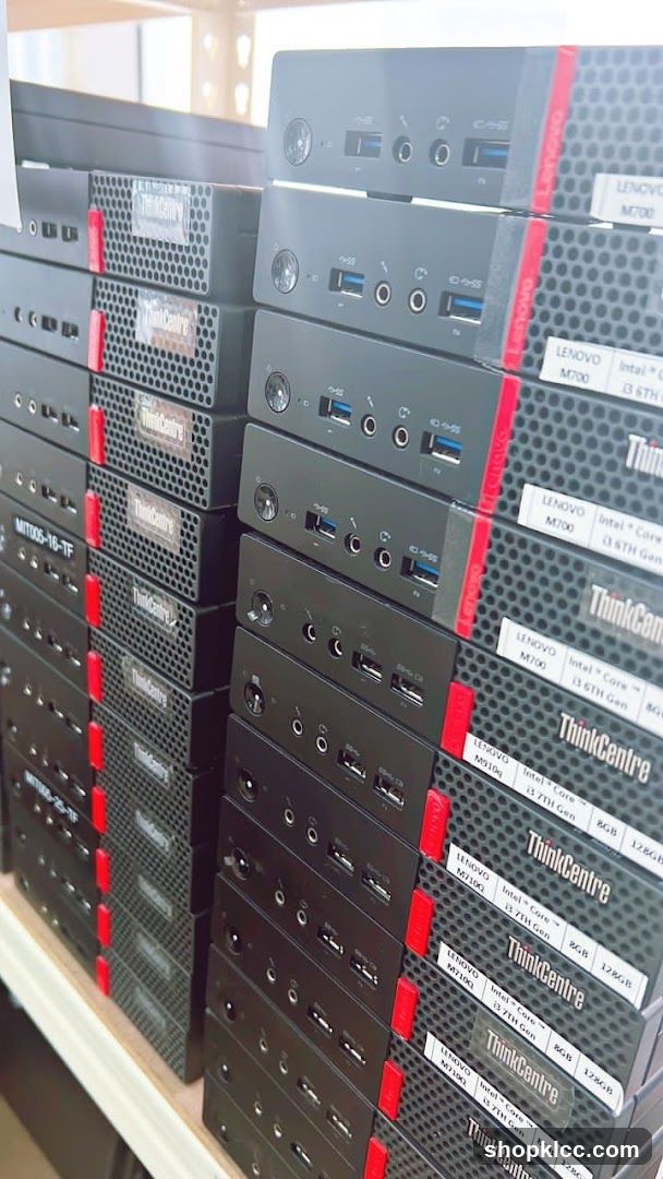 Stack of Lenovo Computers
