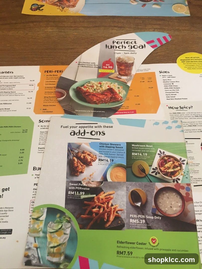 PERI-PERI Menu