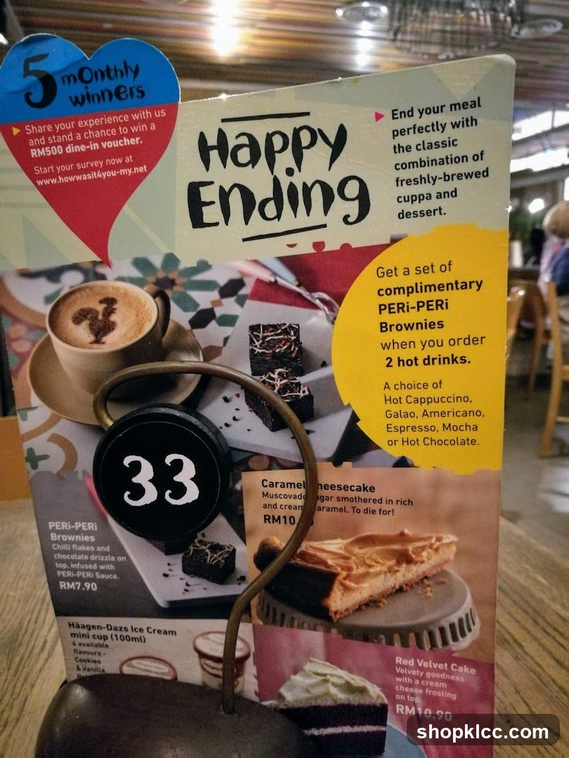 Happy Ending Menu