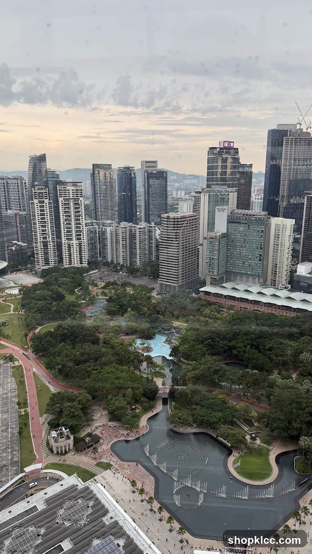 Cityscape with Park and Fountains