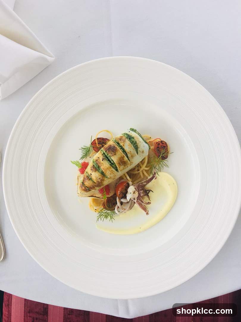 Grilled Stuffed Squid with Pasta