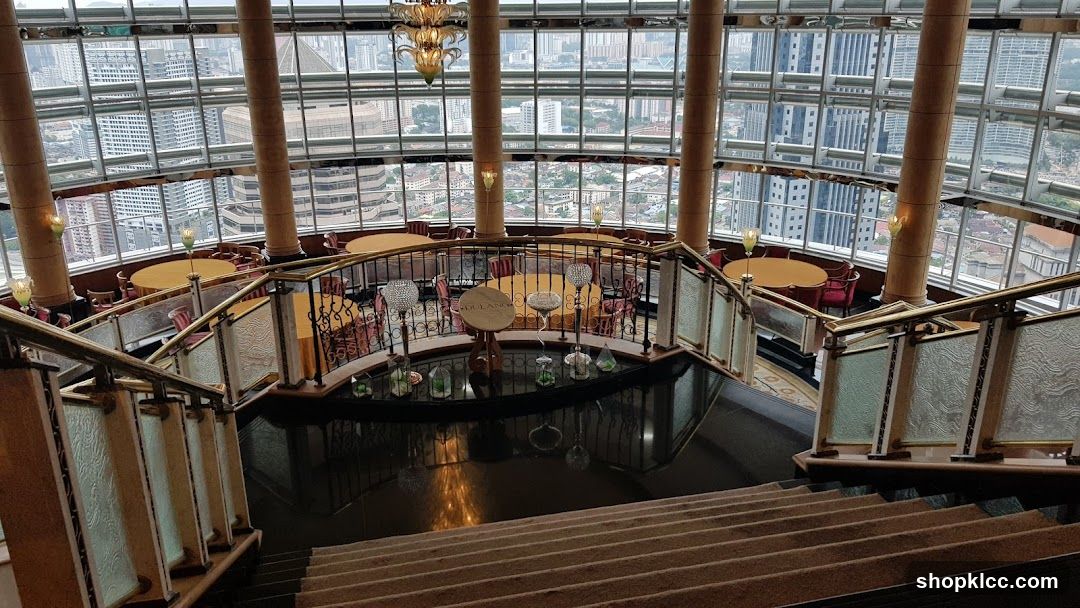 Restaurant Interior with City View
